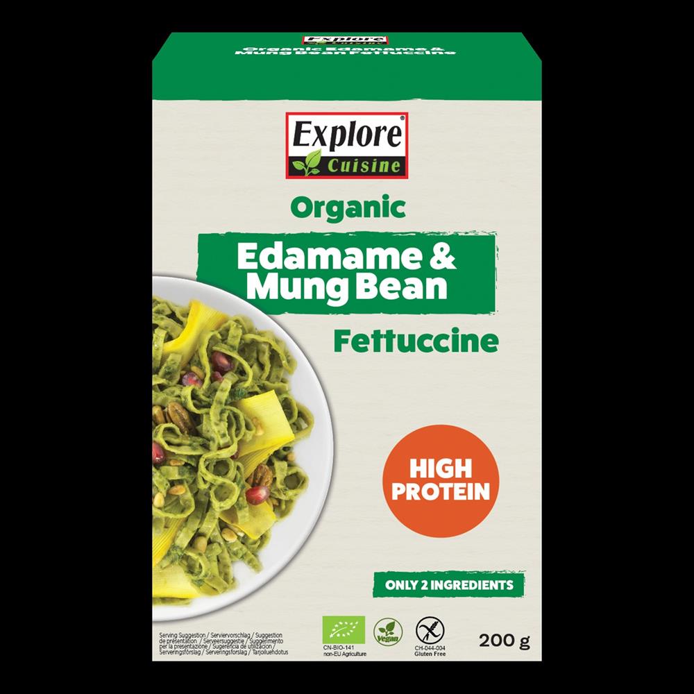 Explore Cuisine Organic Edamame & Mung Bean Fettuccine 200g — gluten-free, organic, high protein