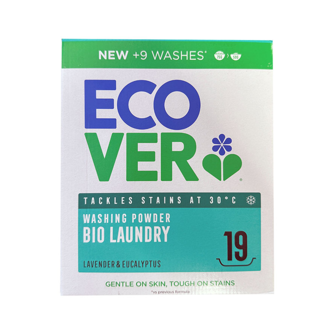 Ecover Non-Bio Washing Powder 950g/1.8kg front packaging