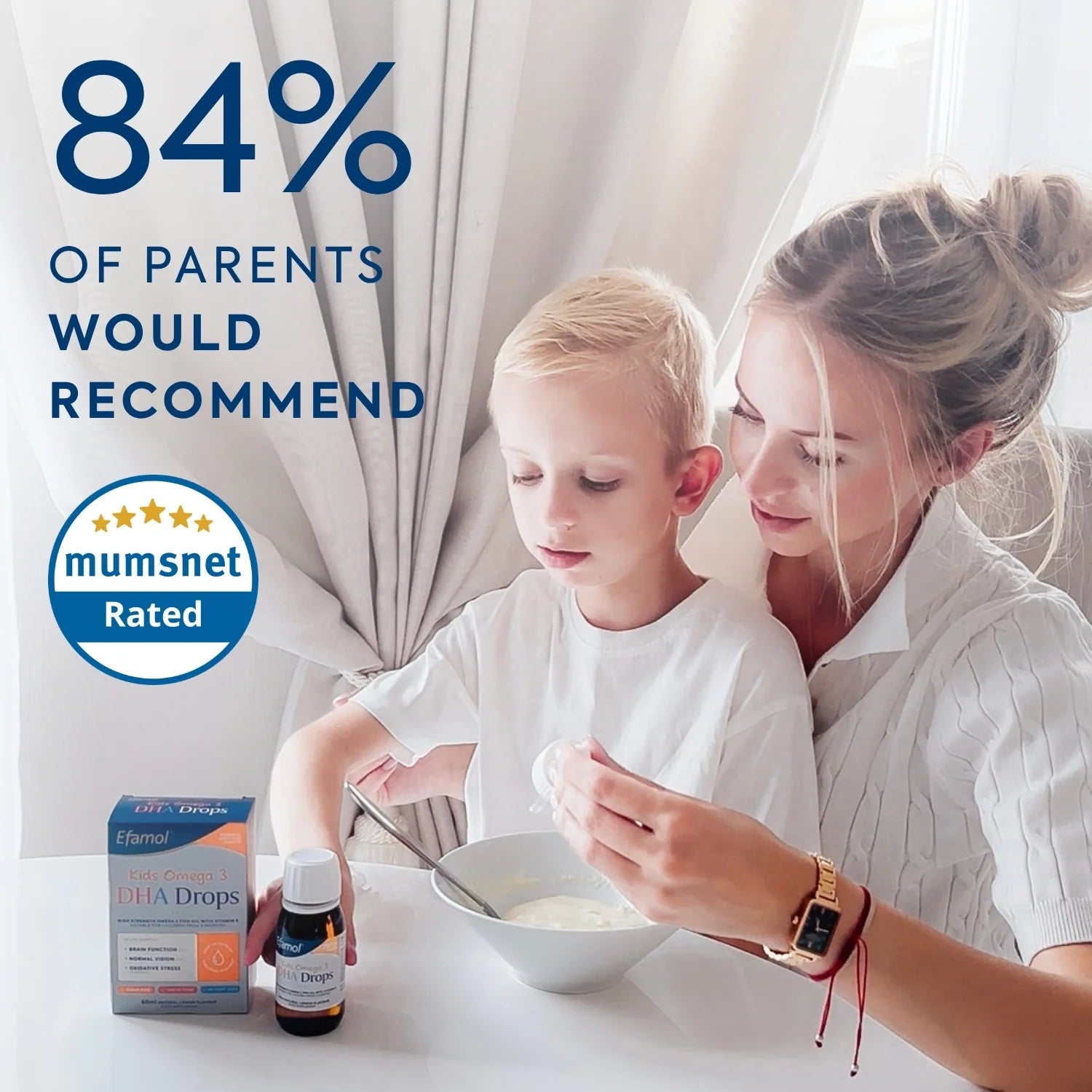 Efamol Kids DHA Drops 60ml — omega-3 for children 6 months+ recommended by 84% of parents