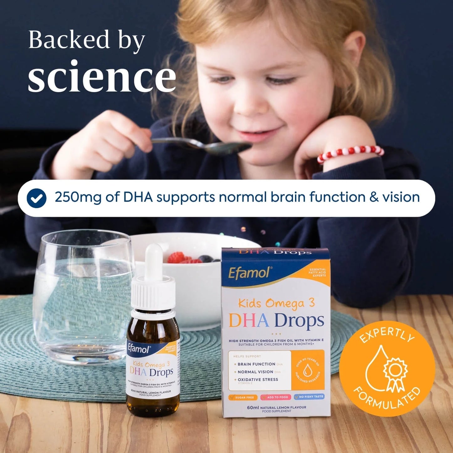 Efamol Kids DHA Drops 60ml — omega-3 for children 6 months+ brain power and vision support 2