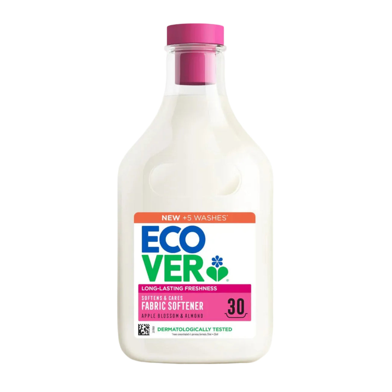 Ecover Apple Blossom & Almond Fabric Softener 30 Washes 750ml front packaging