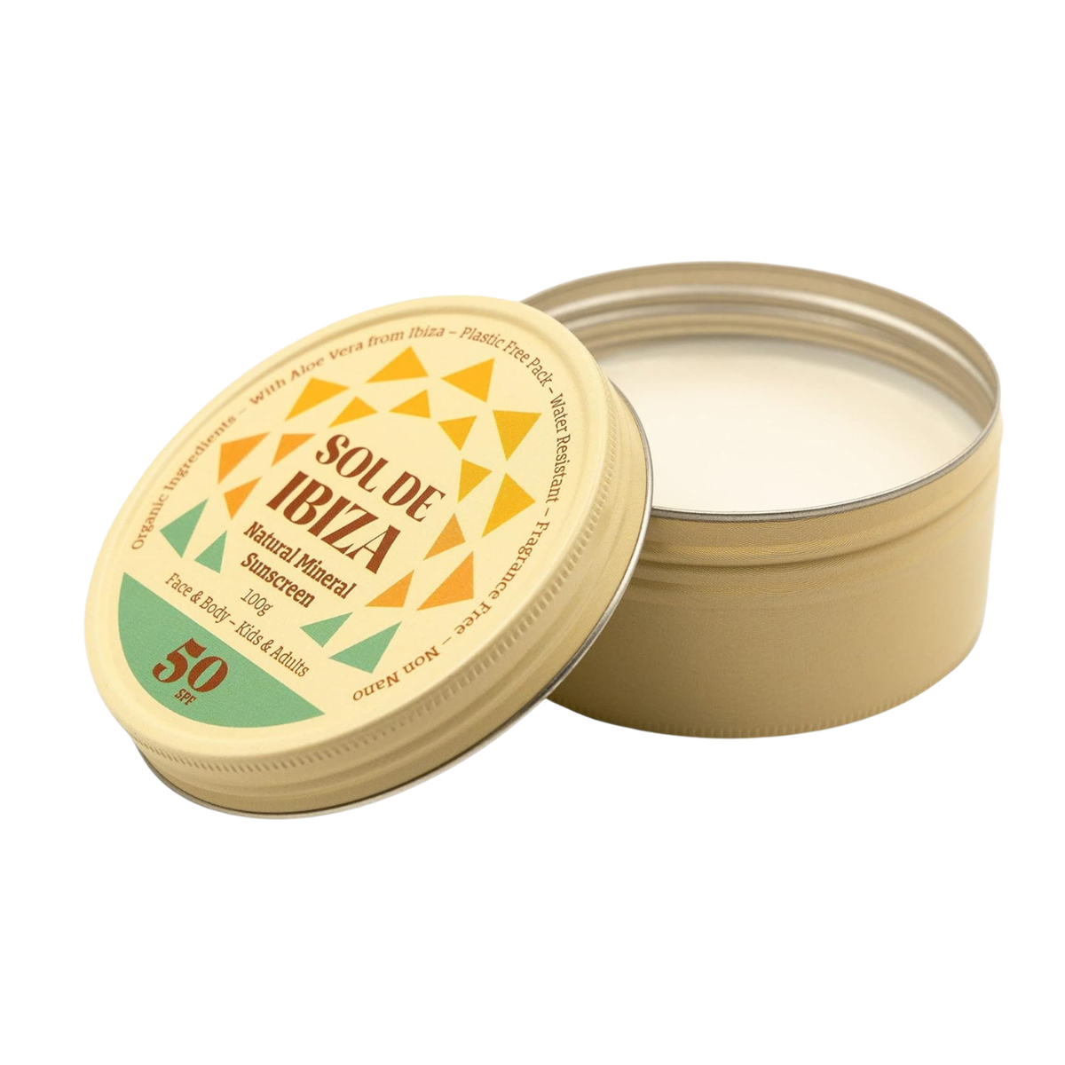 Sol De Ibiza Face & Neck Mineral Sunscreen SPF50 front packaging 2
