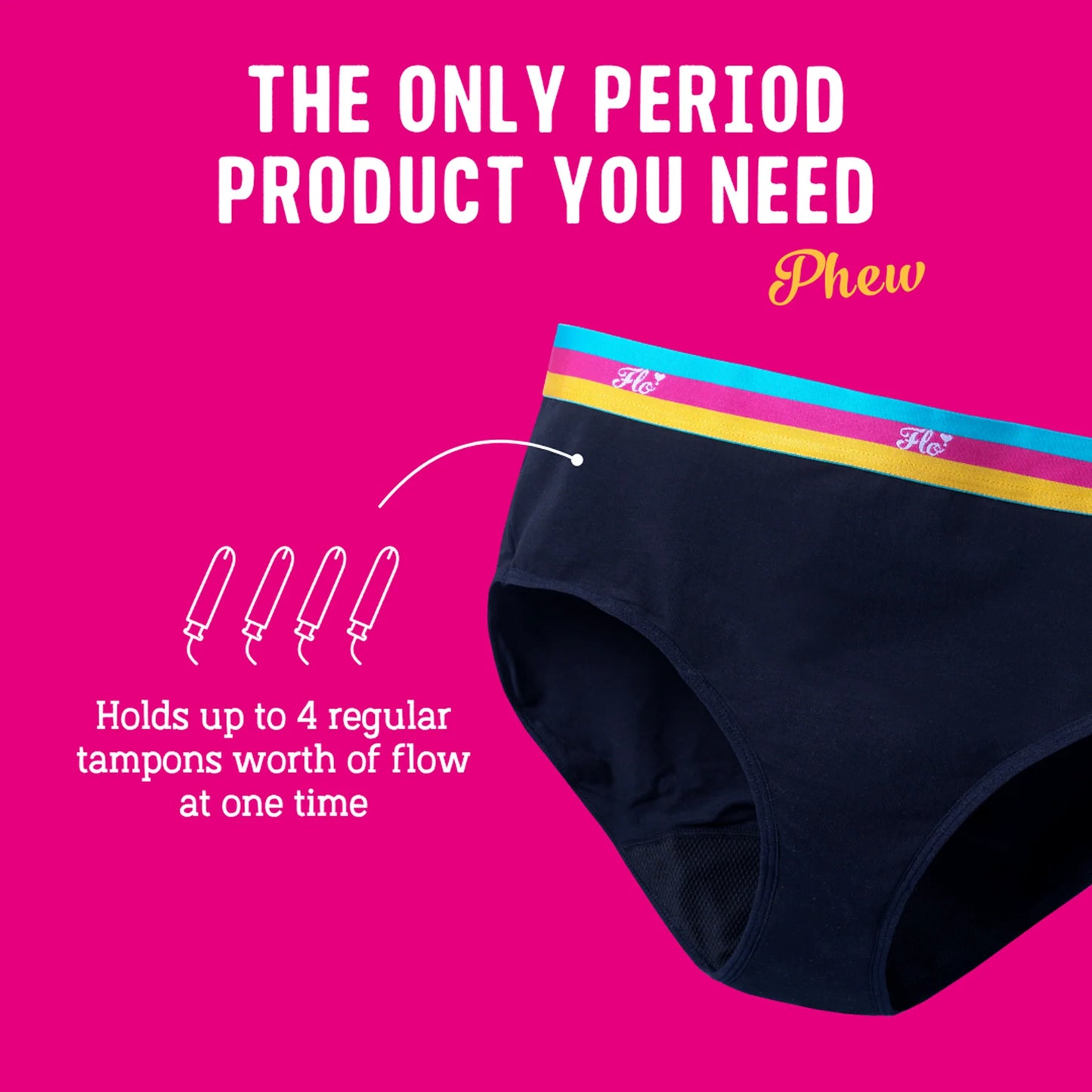 Period Pants – Black 7 Sizes