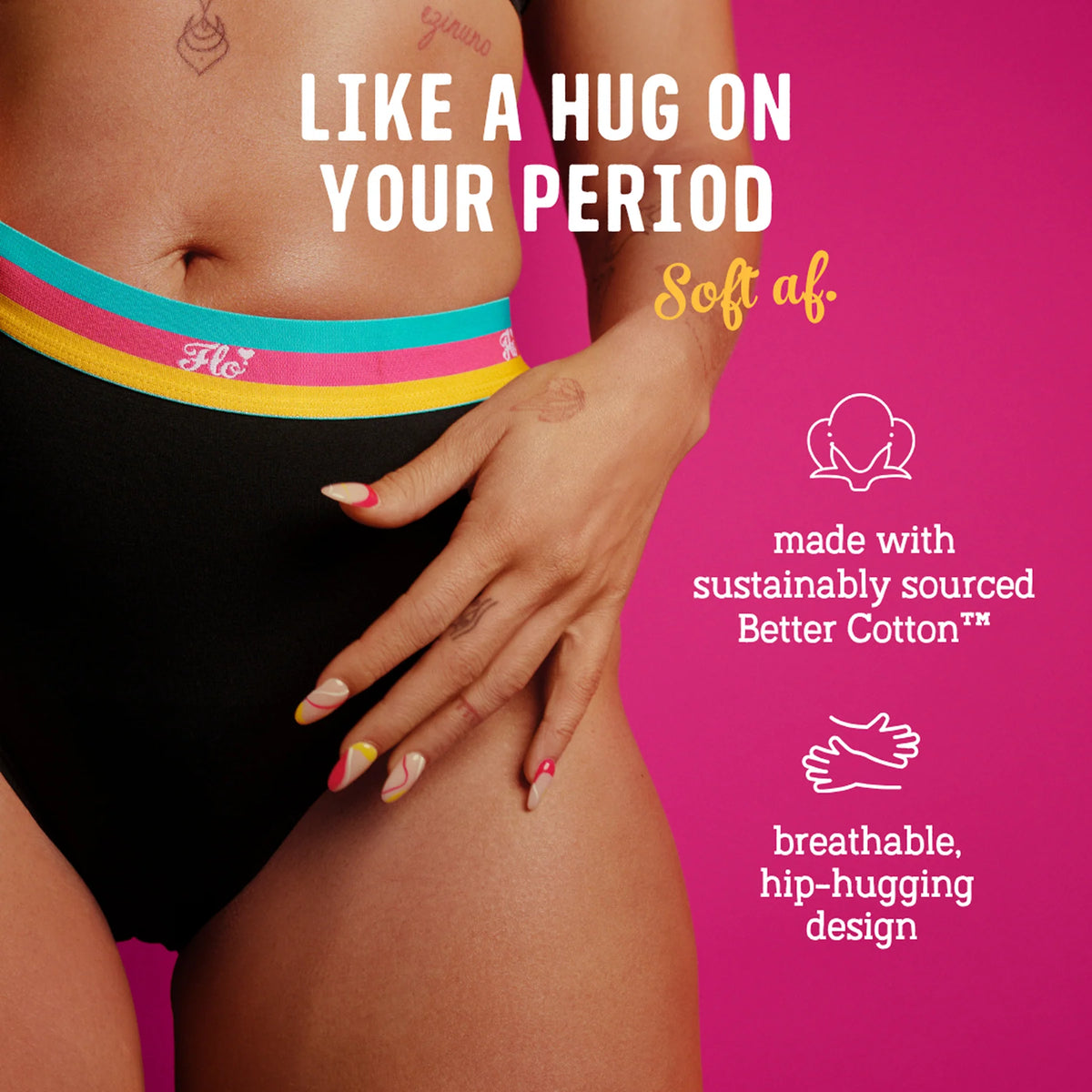 Period Pants – Black 7 Sizes