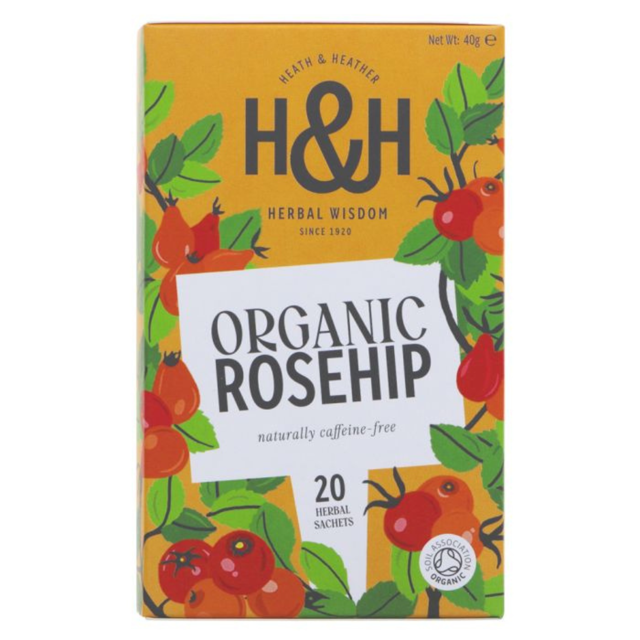  Heath & Heather Rosehip Infusion 20 Bags front packaging
