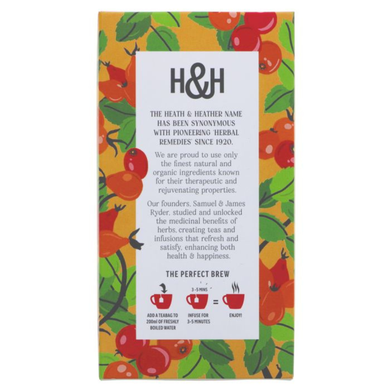  Heath & Heather Rosehip Infusion 20 Bags side image
