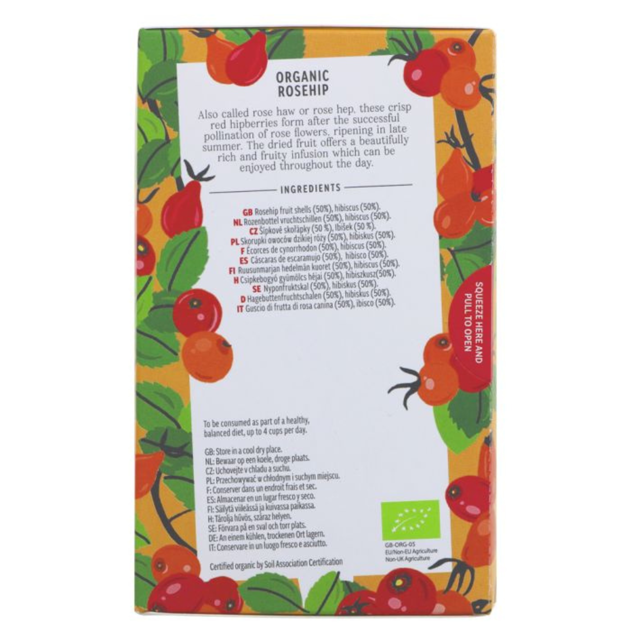  Heath & Heather Rosehip Infusion 20 Bags side image 2