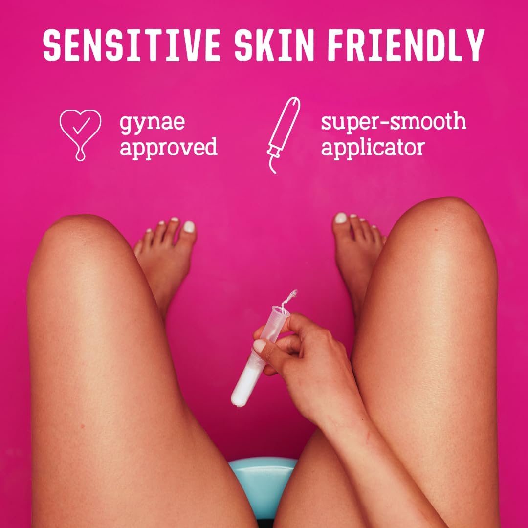 Here We Flo Combo Pack Tampons Non-Applicator sensitive skin friendly