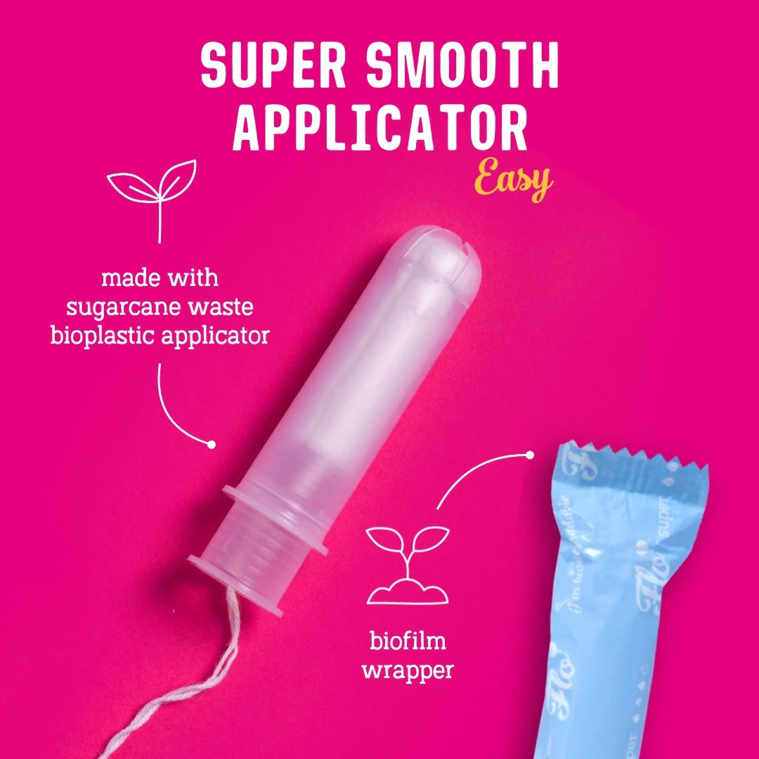 Here We Flo Combo Pack Tampons Non-Applicator super smooth applicator 
