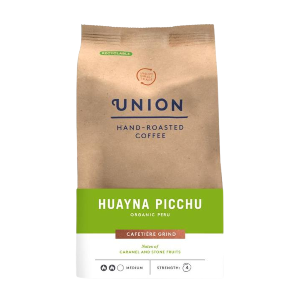 Union Roasted Coffee Huayna Picchu Single Origin Ground Coffee 200g front packaging