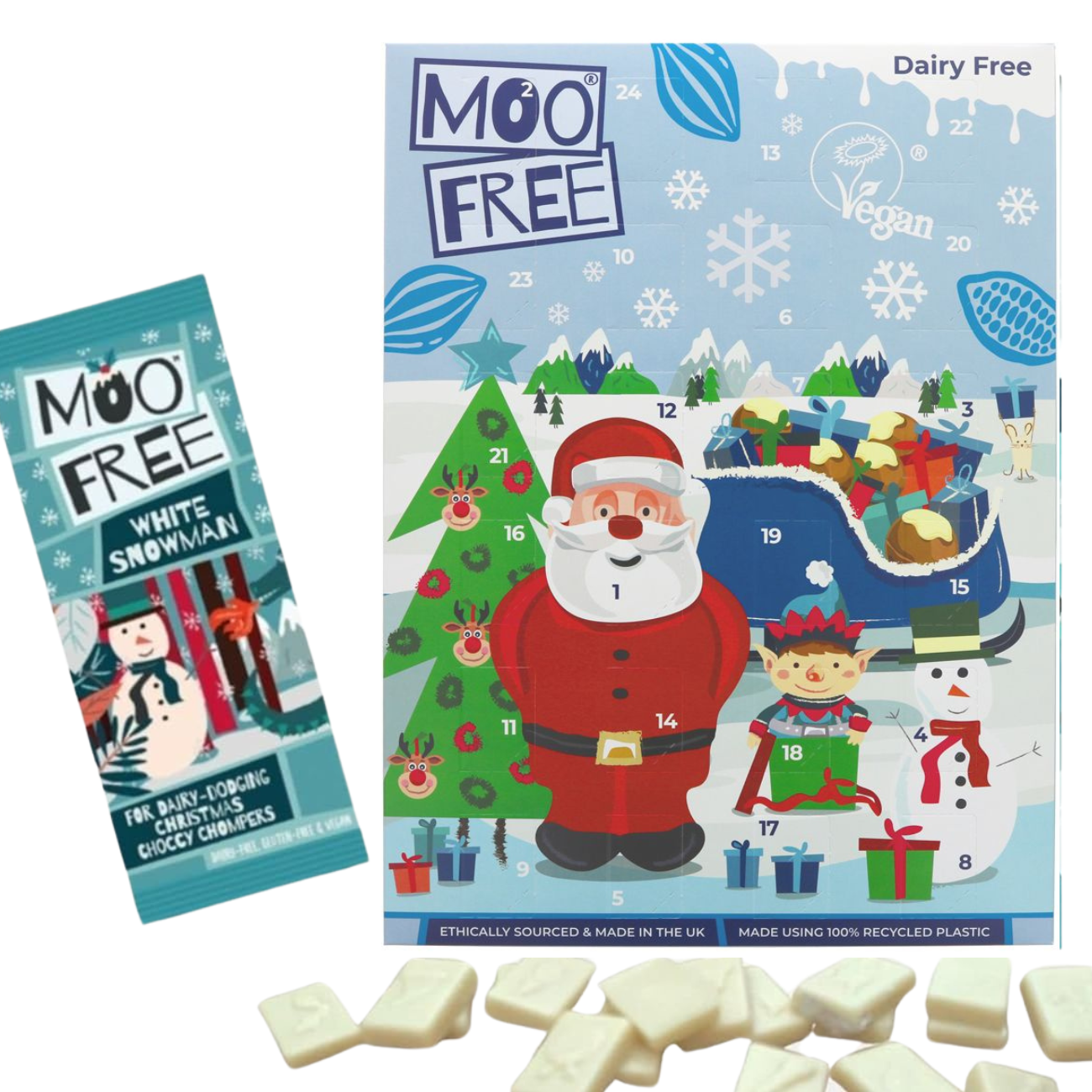 Moo Free White Chocolate Alternative Advent Calendar 70g