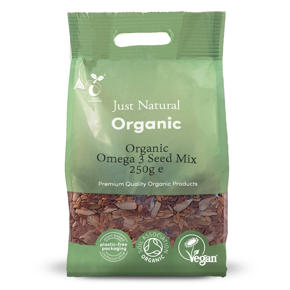 Just Natural Organic Omega 3 Seed Mix — certified organic, plastic-free