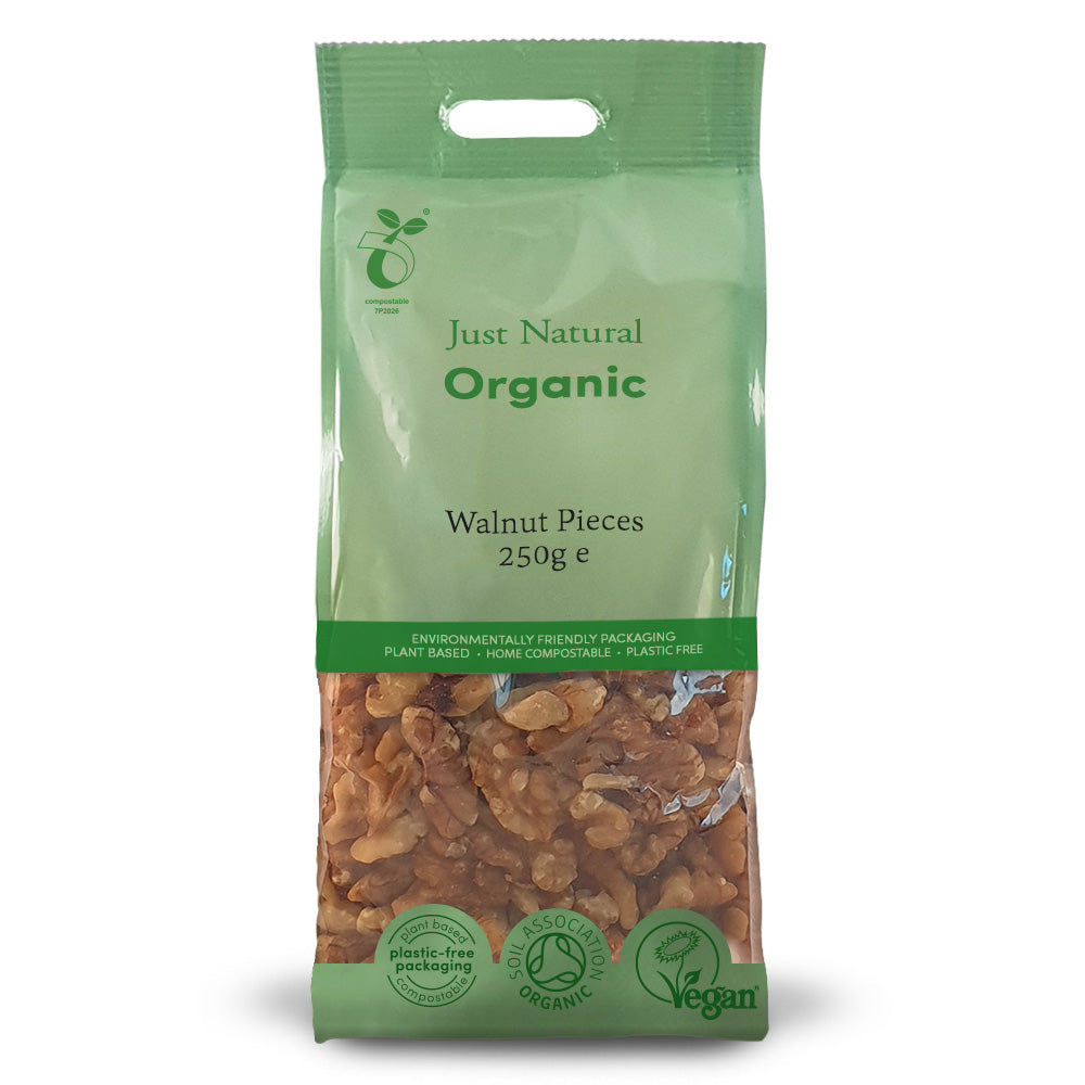 Just Natural Organic Walnut Pieces — certified organic, plastic-free