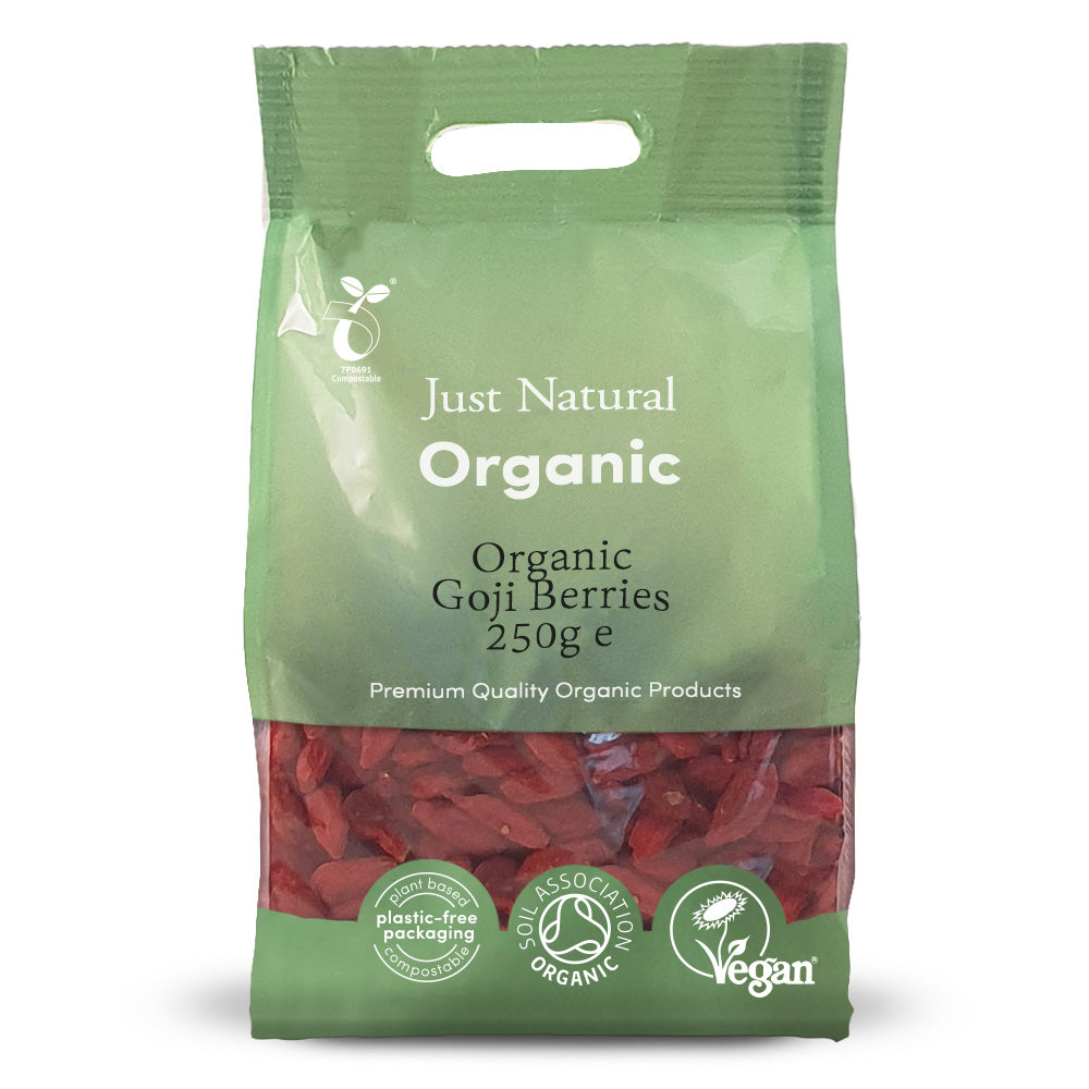 Just Natural Organic Goji Berries — certified organic, plastic-free