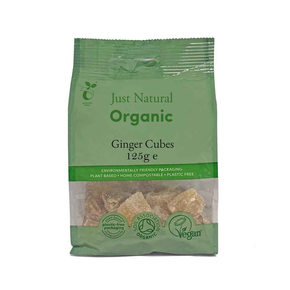 Just Natural Organic Ginger Candied Cubes