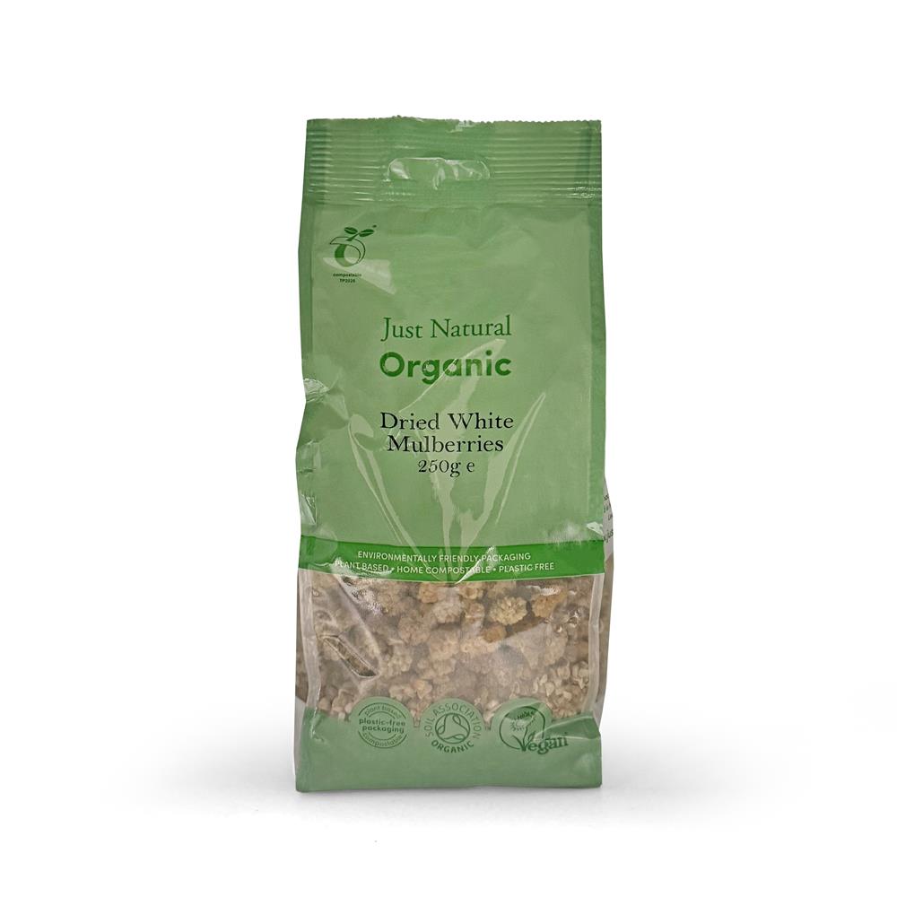 Just Natural Organic Dried White Mulberries 250g