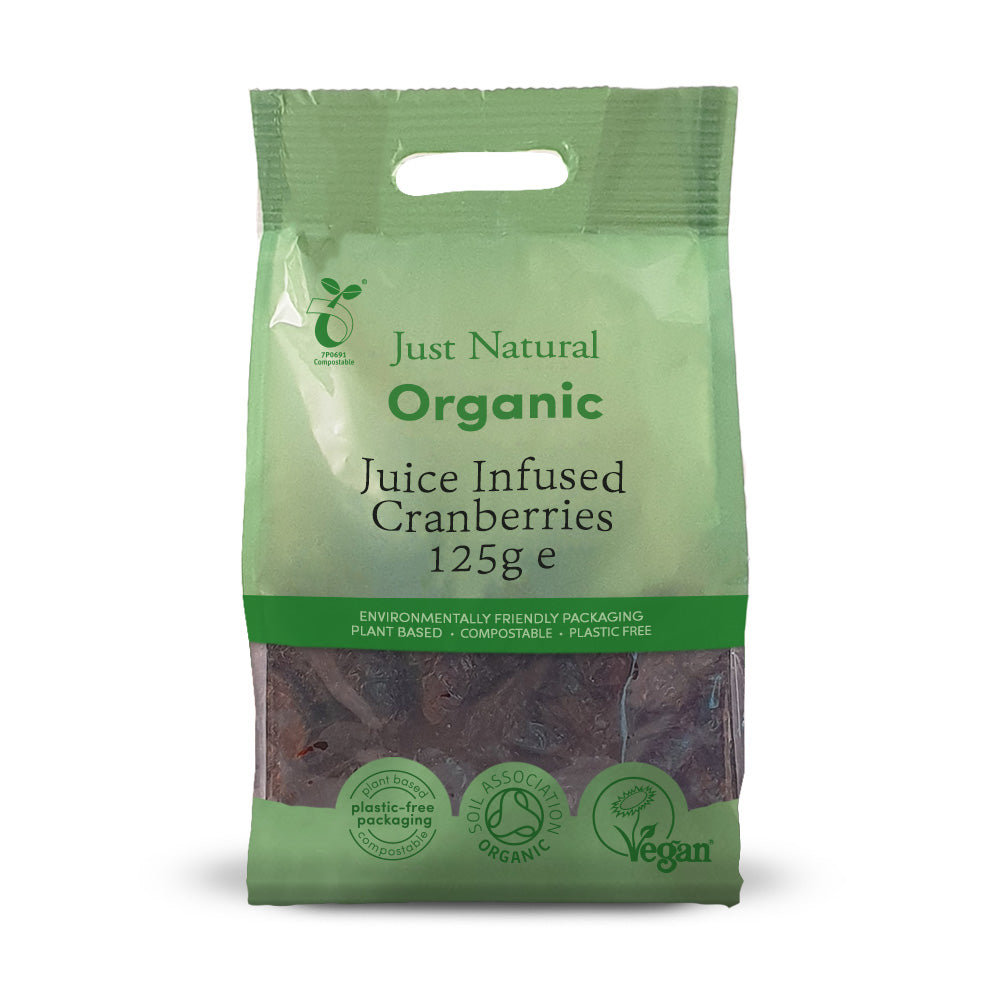 Just Natural Organic Juice Infused Cranberries