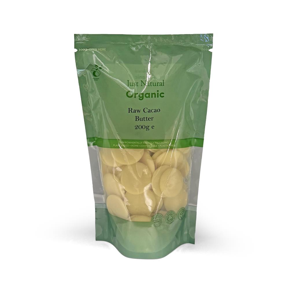 Just Natural Organic Cacao Butter Raw 200g