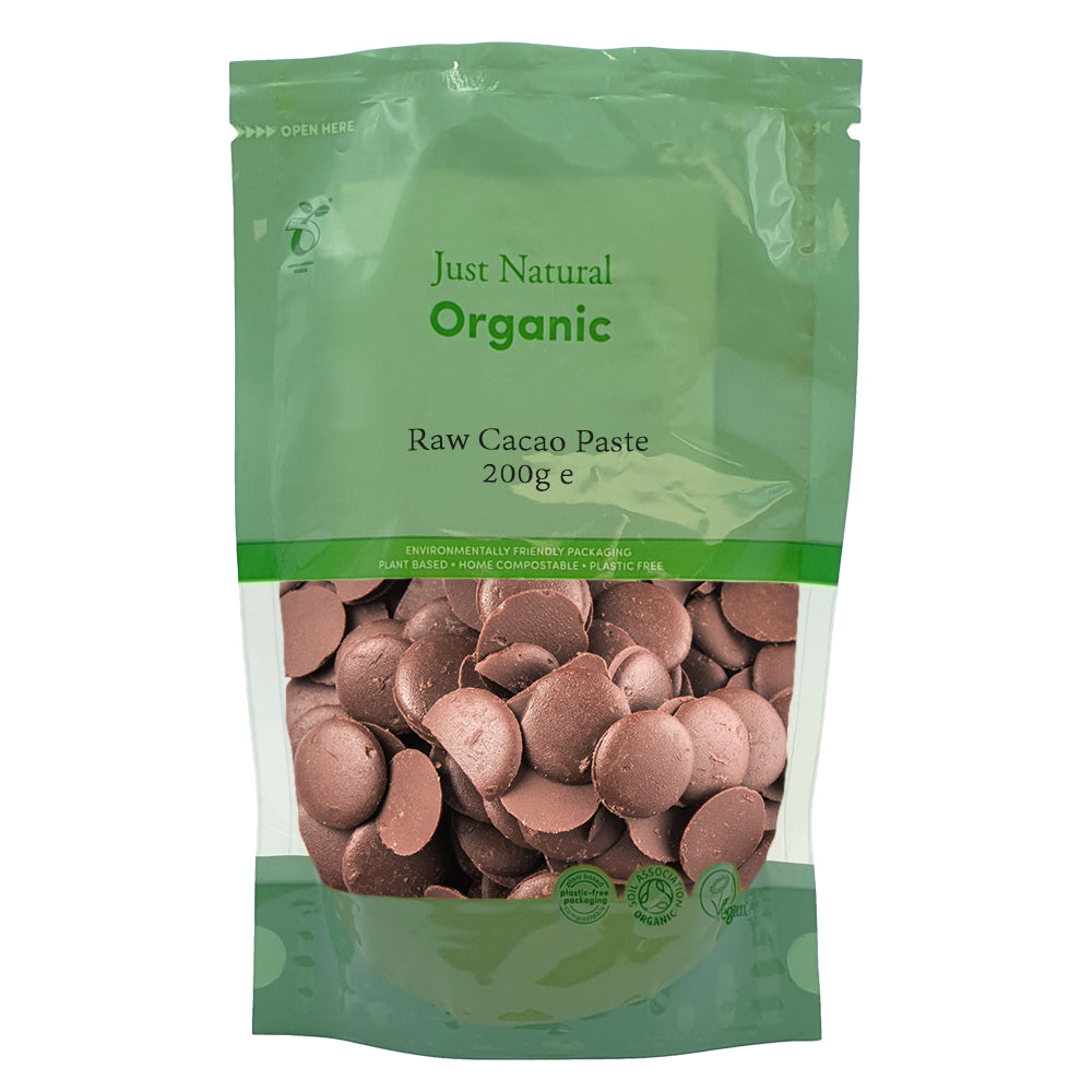 Just Natural Organic Cacao Paste Raw 200g