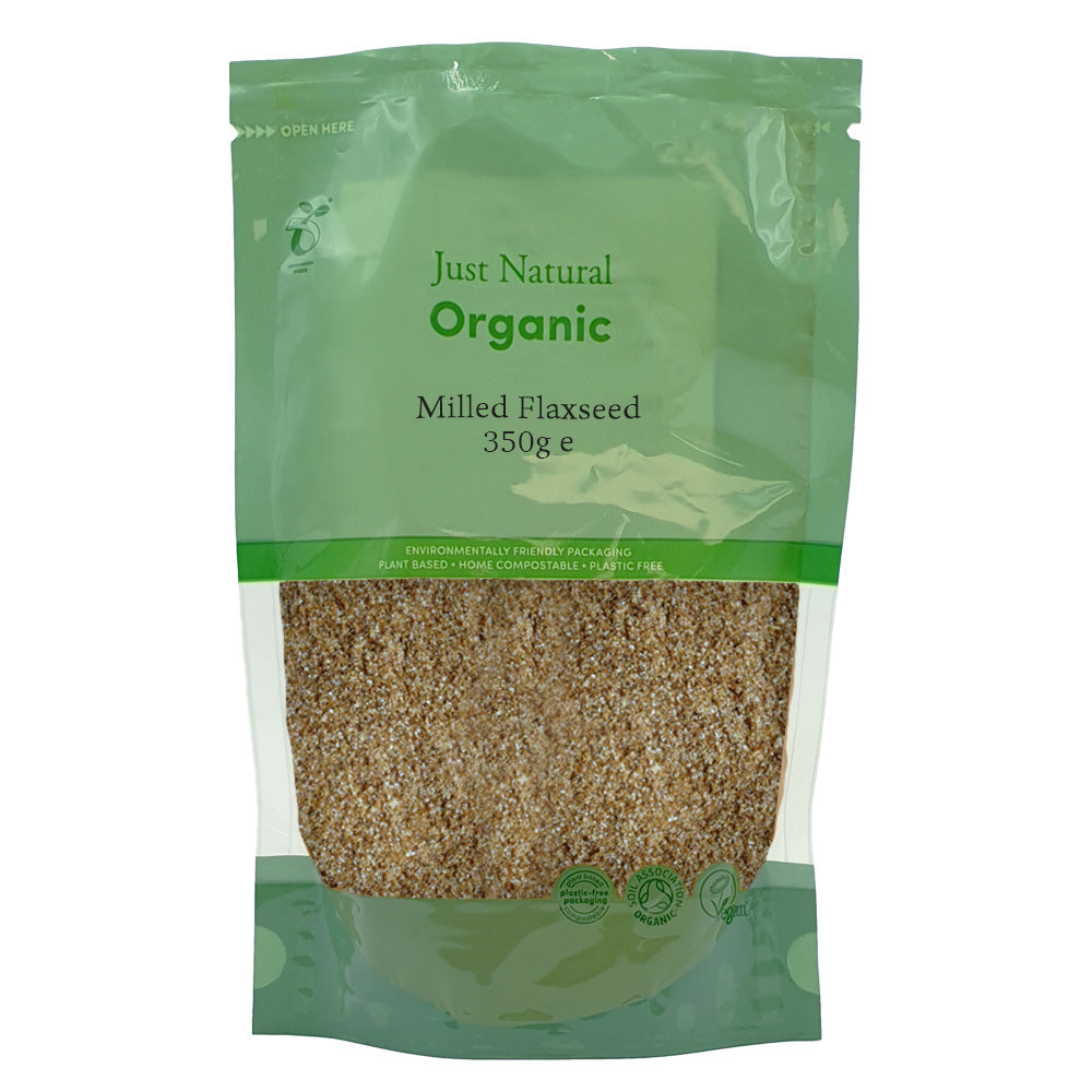 Just Natural Organic Milled Flaxseed 500g — certified organic, plastic-free