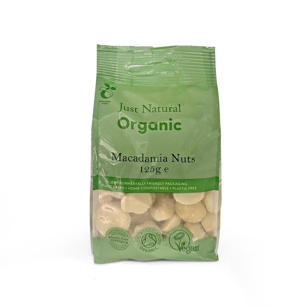 Just Natural Organic Macadamia Nuts — certified organic, plastic-free