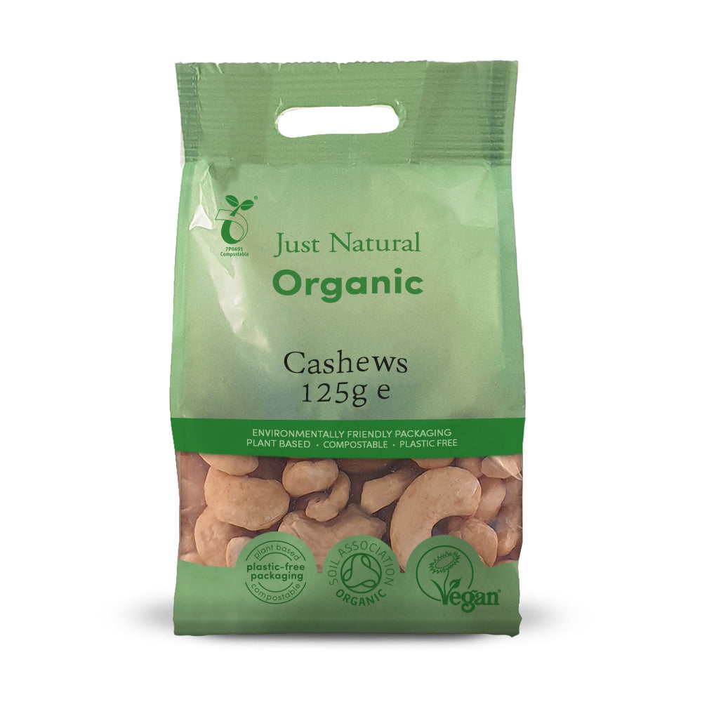 Just Natural Organic Cashews Whole — certified organic, plastic-free