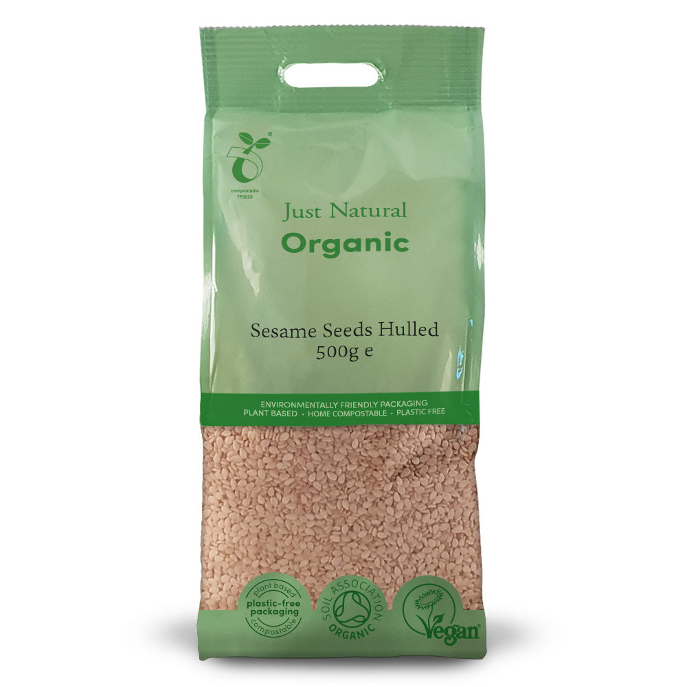 Just Natural Organic Sesame Seeds Hulled — certified organic, plastic-free
