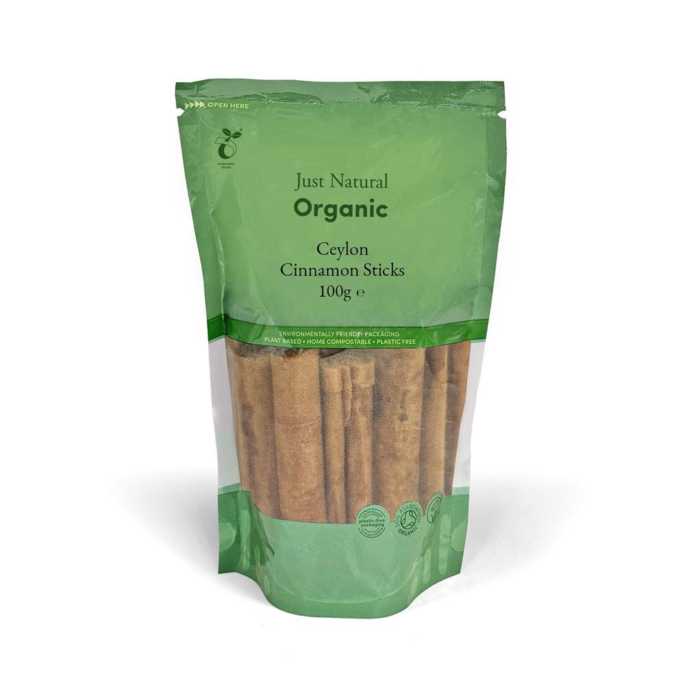 Just Natural Organic Ceylon Cinnamon Sticks 100g