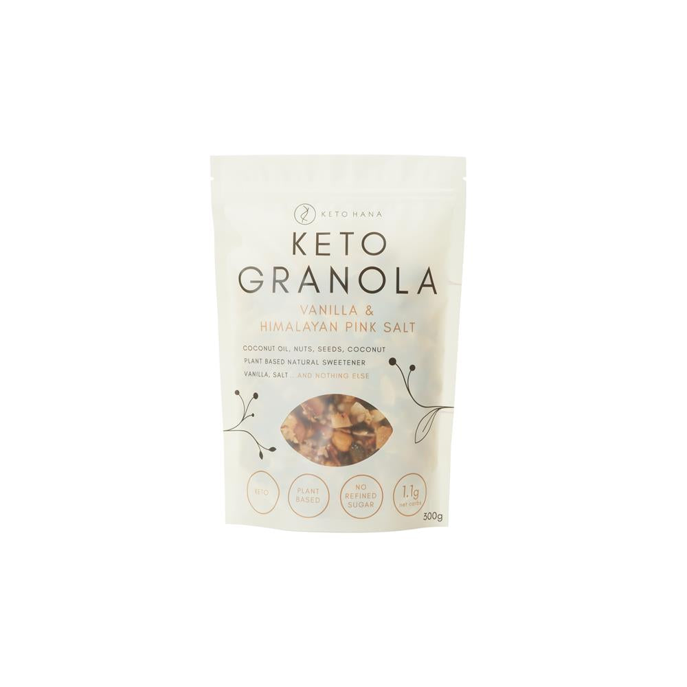 Keto Hana Vanilla and Pink Himalayan Salt Keto Granola 300g