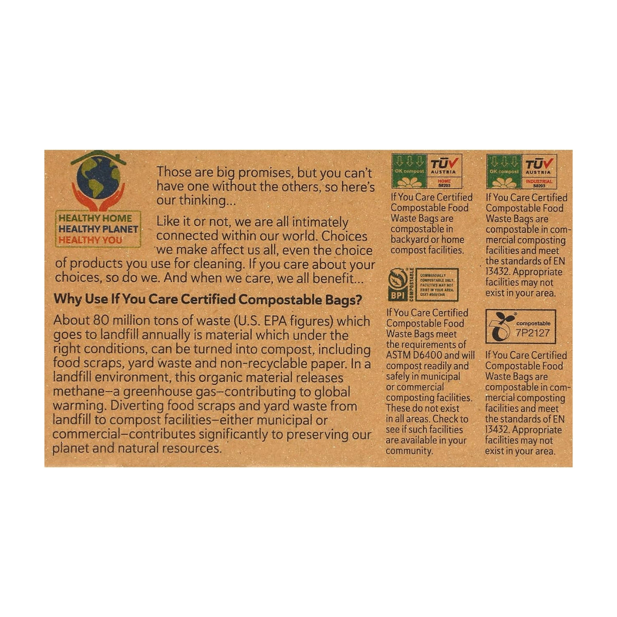 If You Care Kitchen Caddy Bags 30 Bags side 1 packaging