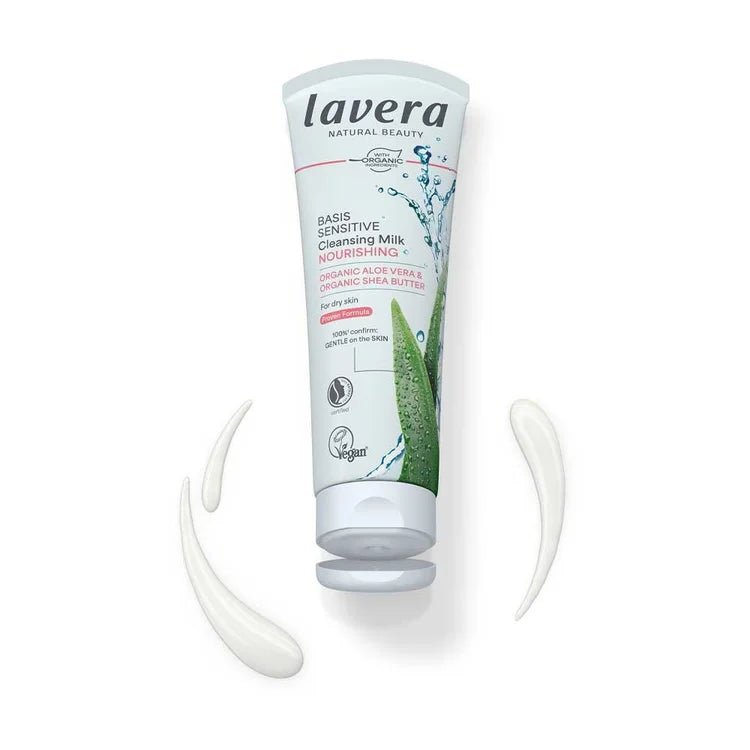 Lavera Basis Sensitiv Cleansing Milk 125 ml bottle 2