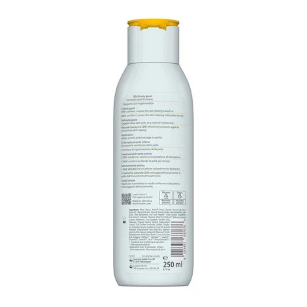 Lavera Basis Sensitive Firming Body Lotion 250ml back packaging