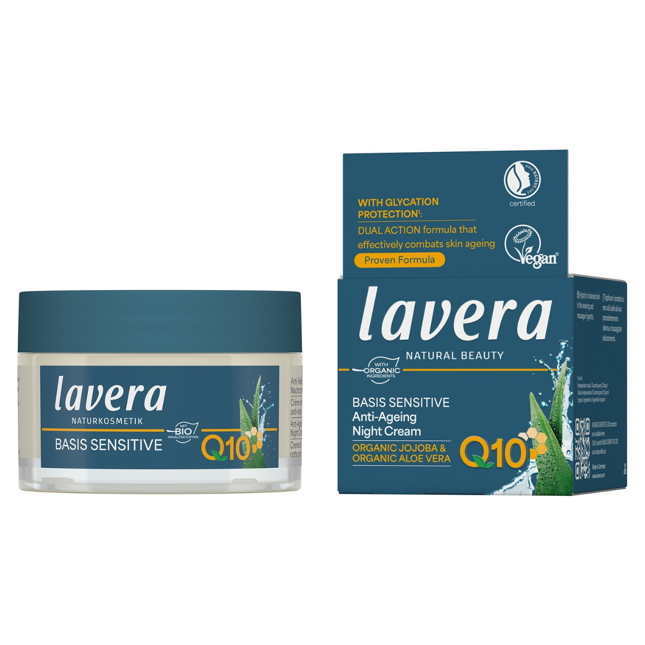 Lavera Organic Basic Sensitiv Q10 Anti-Ageing Night Cream 50ml 