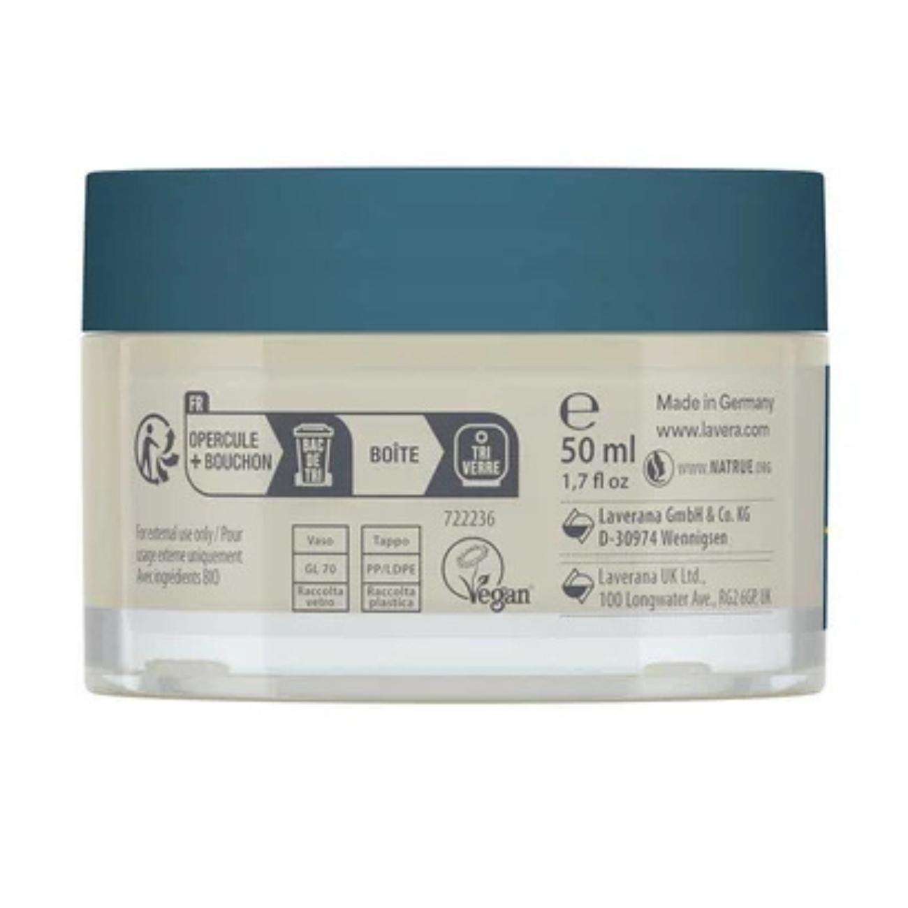 Lavera Organic Basic Sensitiv Q10 Anti-Ageing Night Cream 50ml back image
