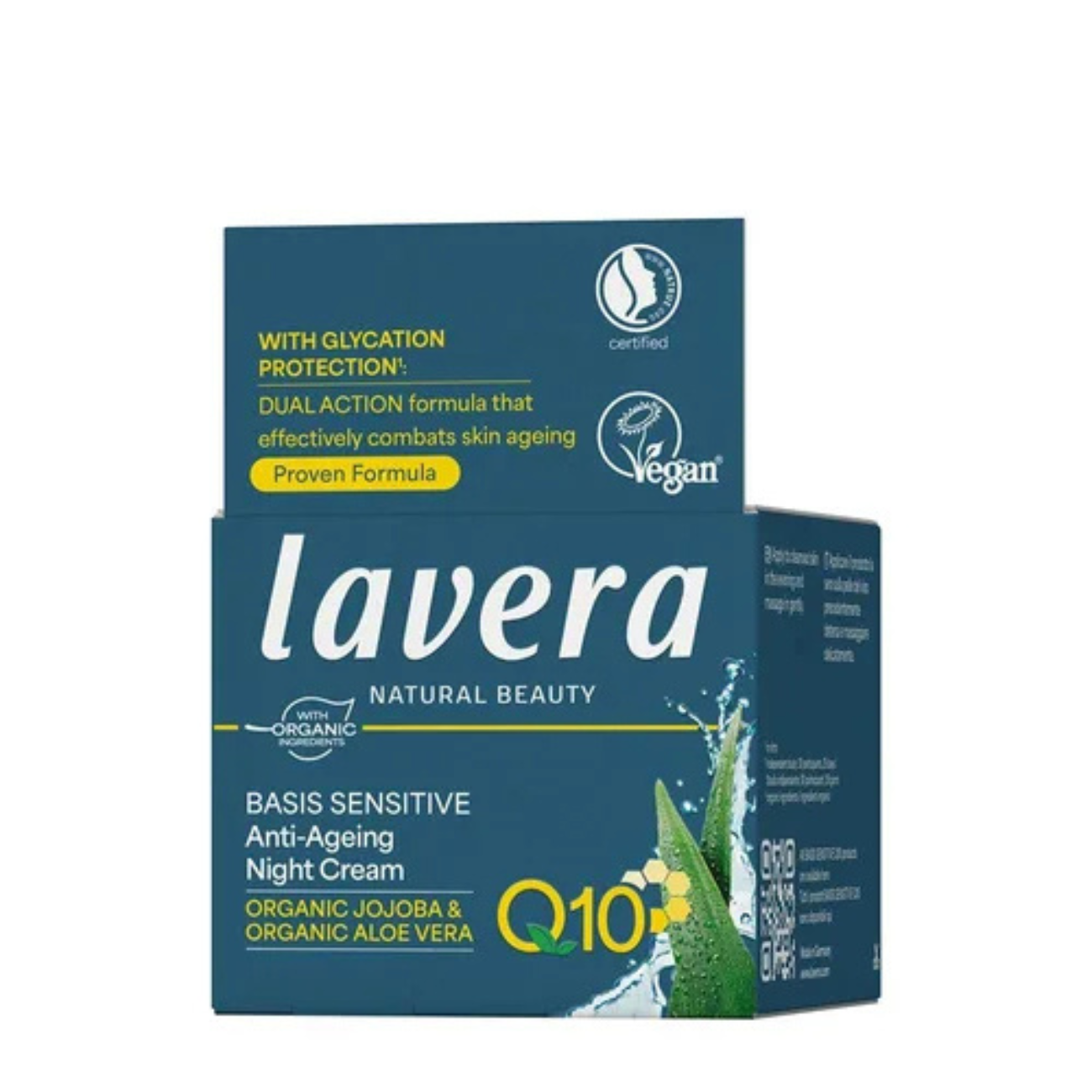 Lavera Organic Basic Sensitiv Q10 Anti-Ageing Night Cream 50ml box packaging 