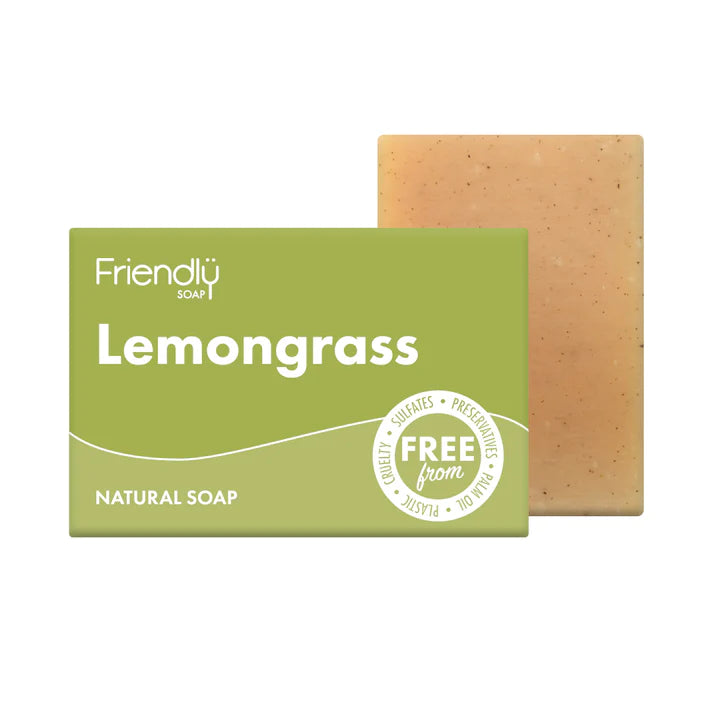 Friendly Soap Natural Bath Soap Lemongrass and Hemp 95g
