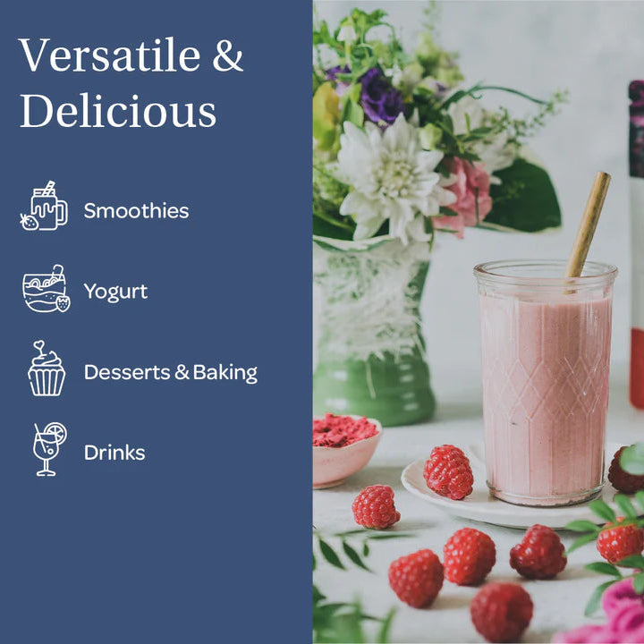 Loov Organic Freeze-Dried Raspberry Powder 171g versatile and delicious