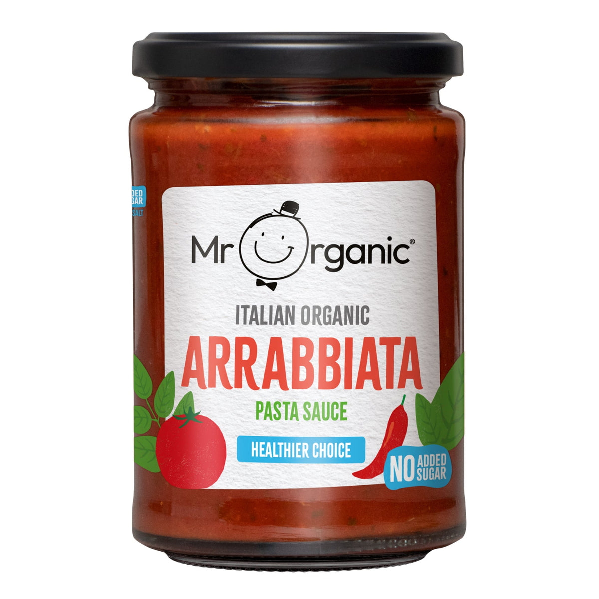 Mr Organic Chilli Arrabbiata Pasta Sauce 350g front packaging