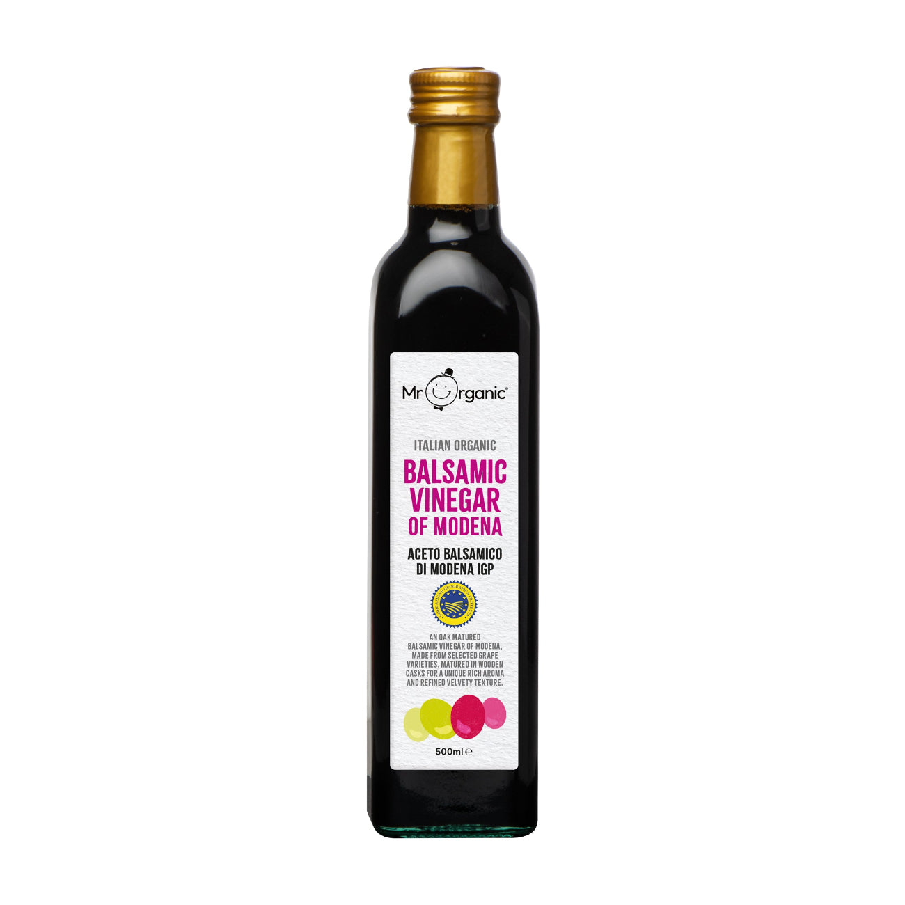 Mr Organic Balsamic Vinegar of Modena 500ml front packaging