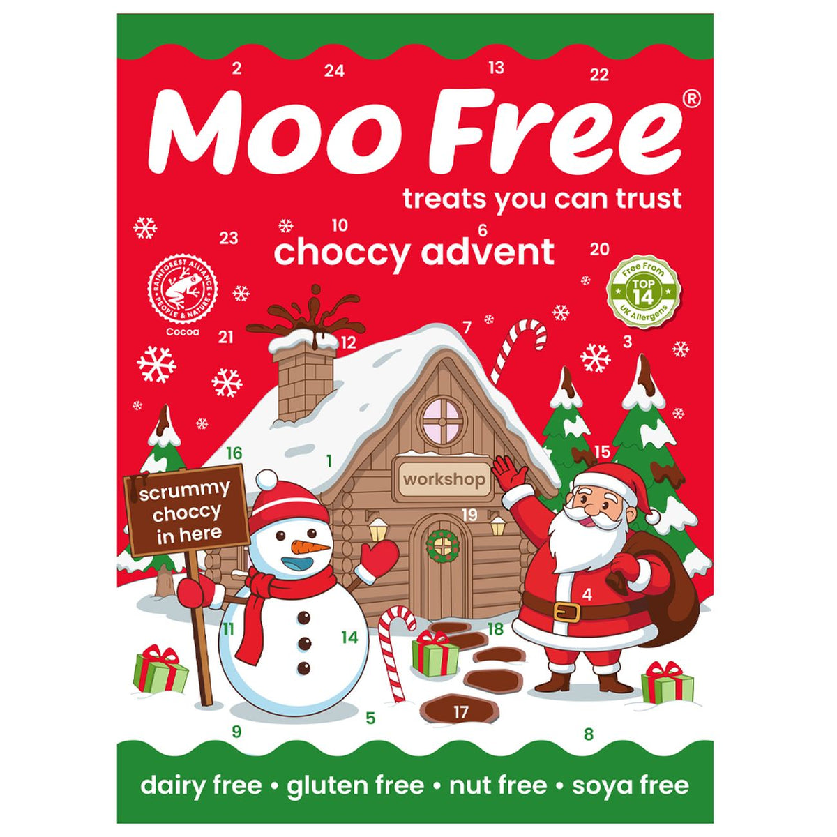 Milk Chocolate Alternative Kids Advent Calendar 70g