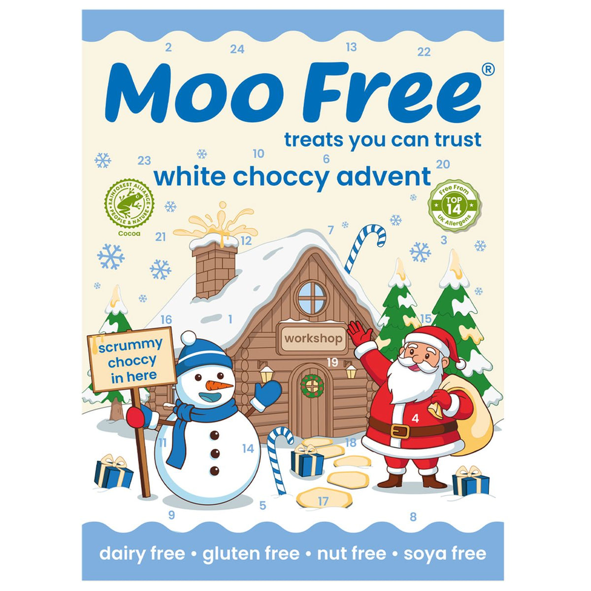Moo Free White Chocolate Alternative Advent Calendar 70g