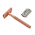 Rose Gold Reusable Stainless Steel Razor 10 Blades