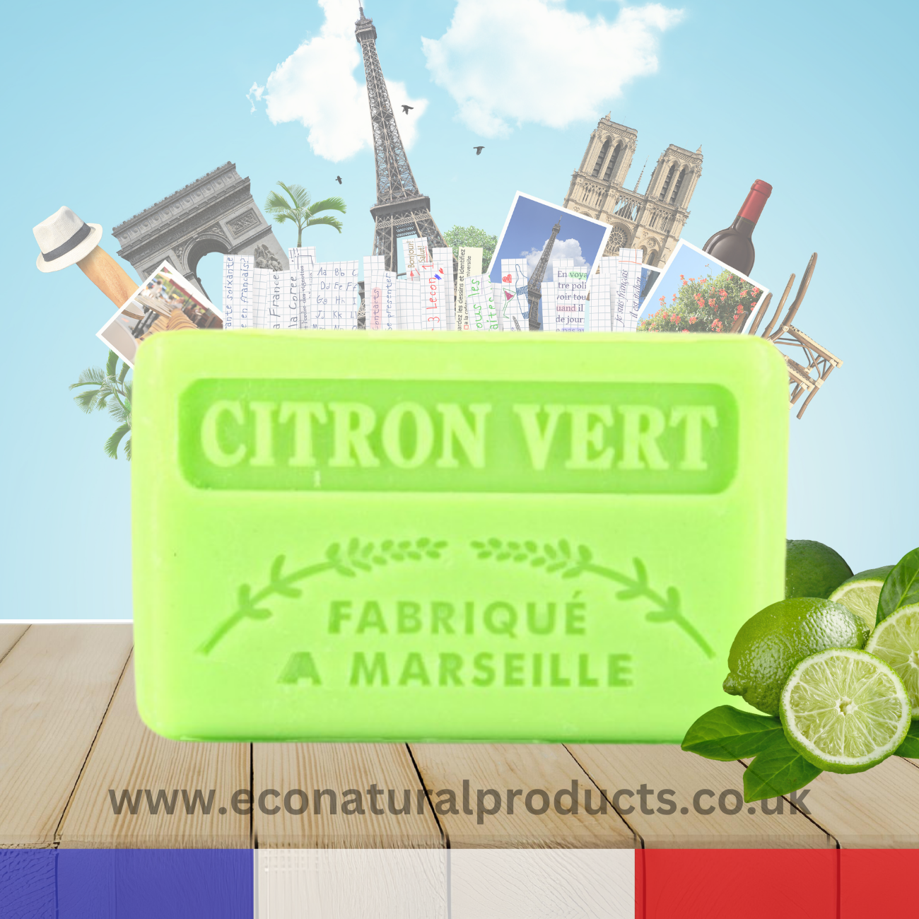 French Marseille Soap Citron Verte (Lime) 125g
