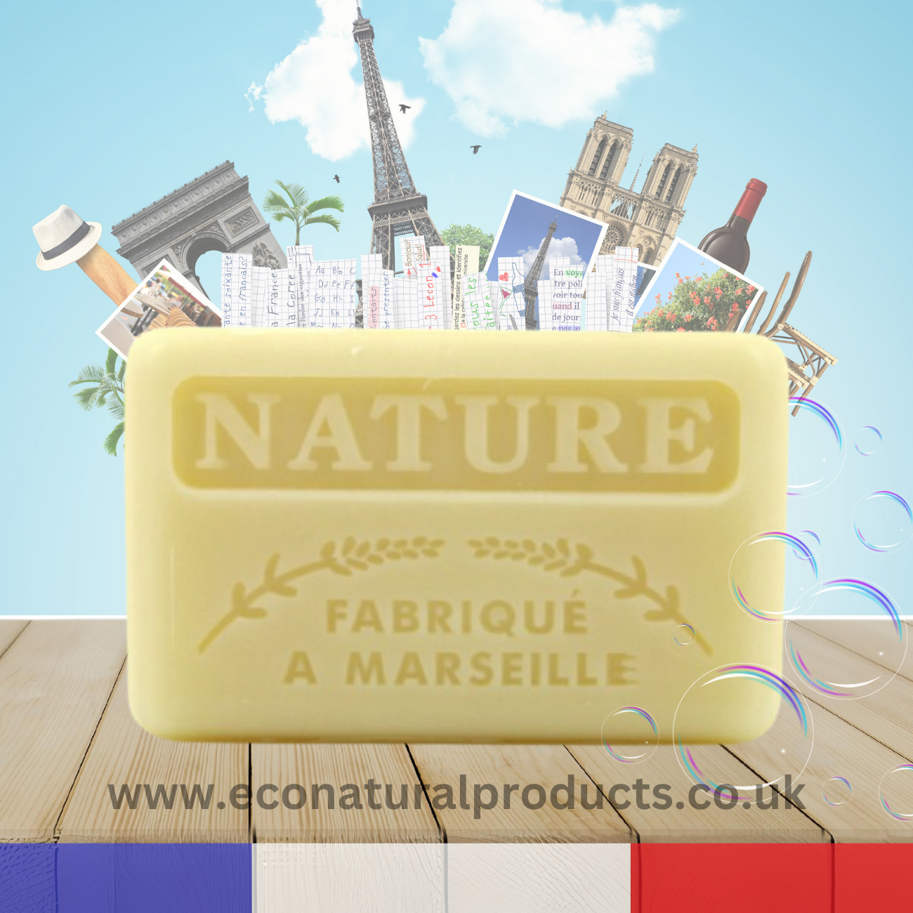 French Marseille Soap Nature 125g