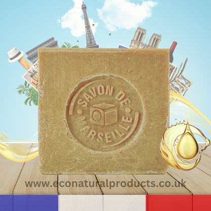 Marseille Soap French Traditional Recipe (Beige) 600g - FouFour - Savon de Marseille - Bar Soap - Eco Natural Products