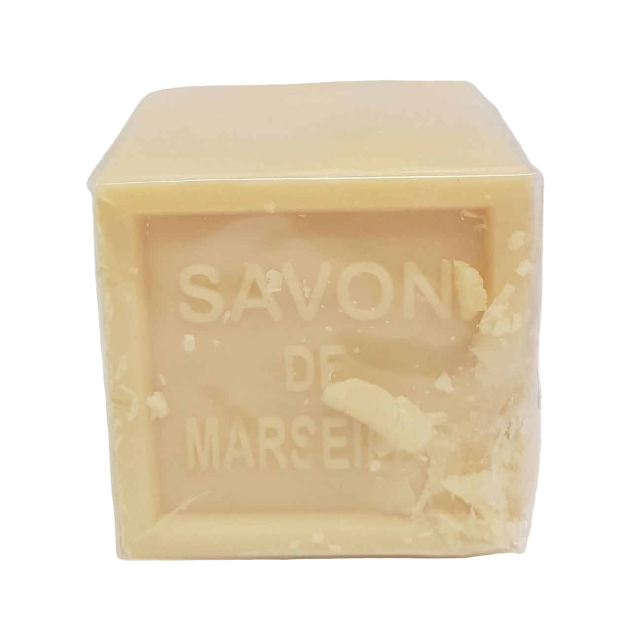 Marseille Soap Beige 600g Damaged Cube – Front View