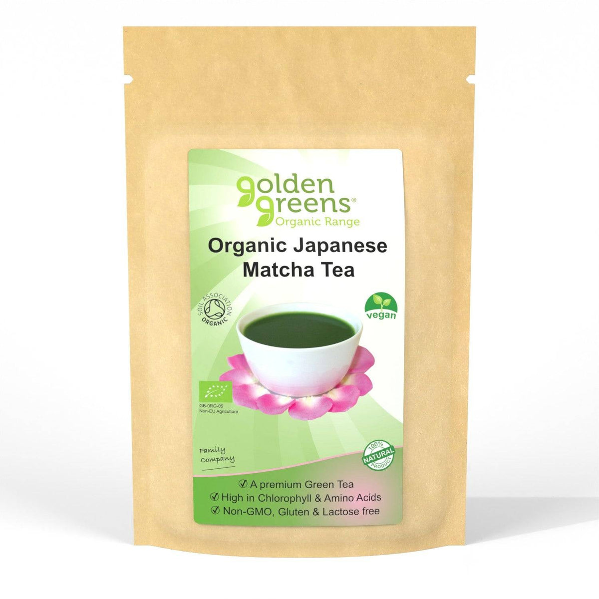 Organic Matcha Tea 50g/100g - Greens Organic - Soil Association certified organic