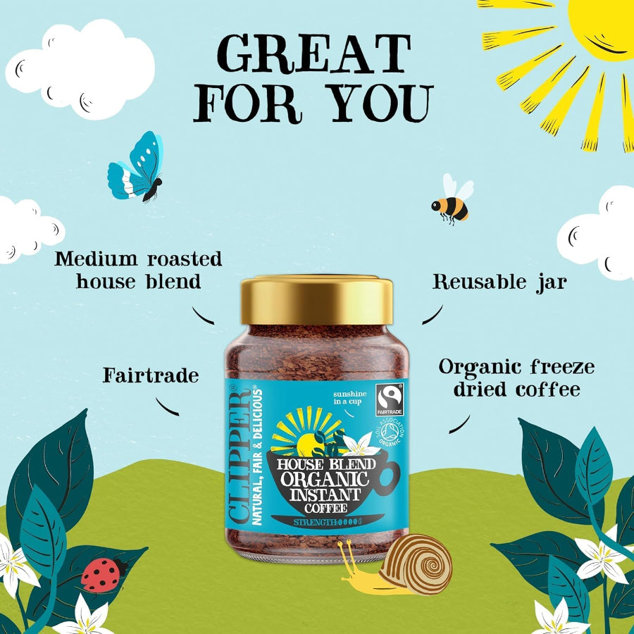 Medium Roast House Blend Organic Coffee 200g - Clipper - Coffee - Eco Natural Products