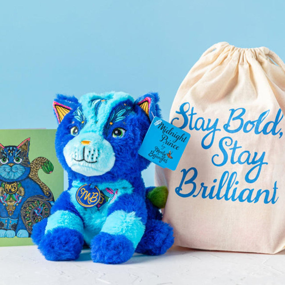 Monty Bojangles Midnight Prince Cat Plush Soft Toy 250 g lifestyle image