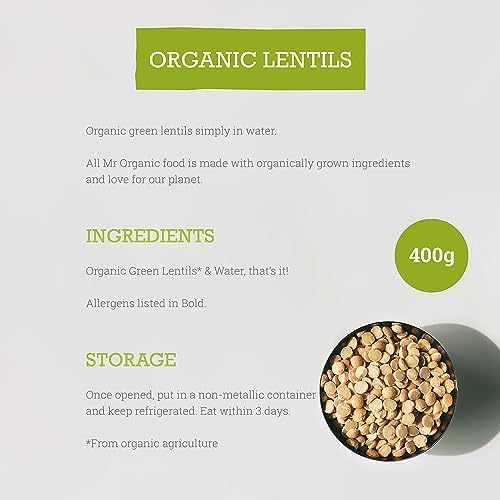 Mr Organic Lentils Tin 400g storage